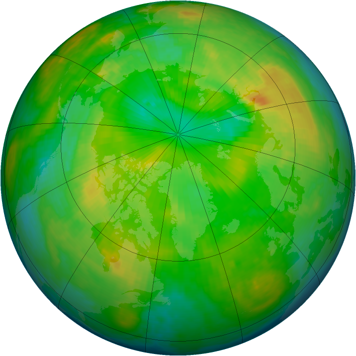 Arctic ozone map for 23 May 1993